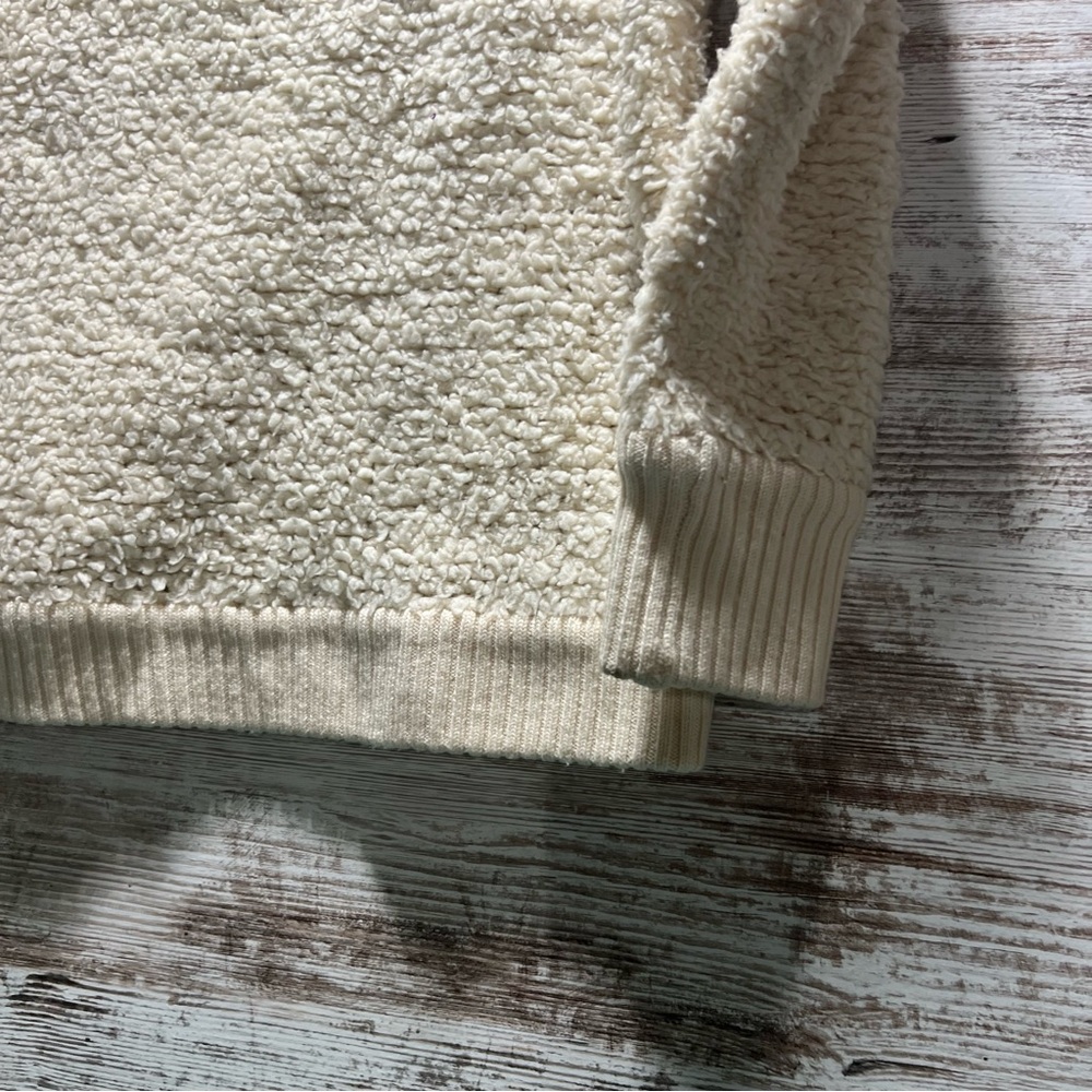 Rag & Bone Fuzzy Sherpa Popcorn Cream Sweater Siz… - image 5
